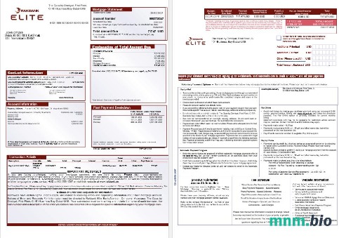 ZEA Rakbank Elite Bank wyciąg z kredytu hipotecznego w formatach Word i PDF, 3 strony 1-2